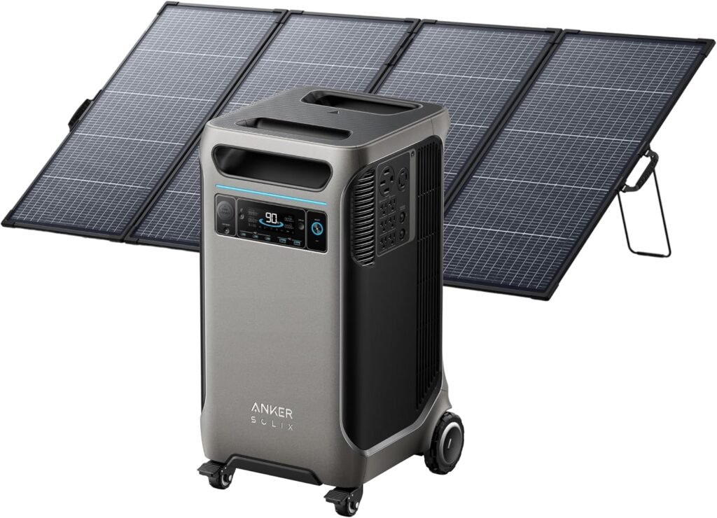 Anker SOLIX F3800 Portable Power Station and 400W Bifacial Panel, 3,840Wh