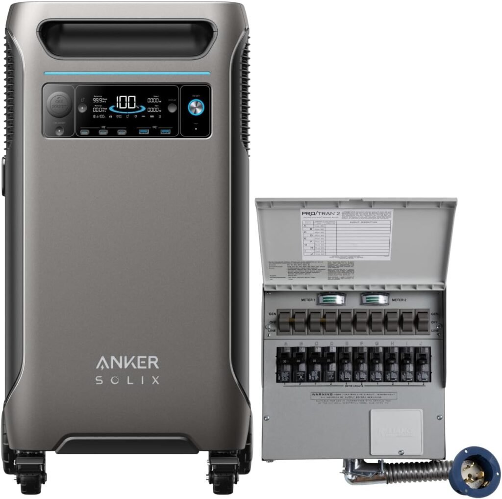 Anker SOLIX F3800 Portable Power Station and 400W Bifacial Panel, 3,840Wh