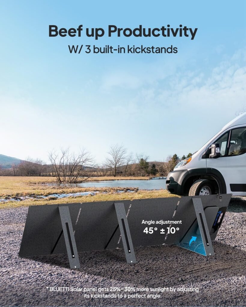 BLUETTI 200W Solar Panel for Solar Generator EB3A AC2A AC50B AC70 AC180 AC200L Elite V2 AC300 AC500 B300K, Foldable Solar Charger with Adjustable Kickstands for RV, Camping, Blackout BLUETTI 200W Solar Panel for Solar Generator EB3A AC2A AC50B AC70 AC180 AC200L Elite V2 AC300 AC500 B300K, Foldable Solar Charger with Adjustable Kickstands for RV, Camping, Blackout