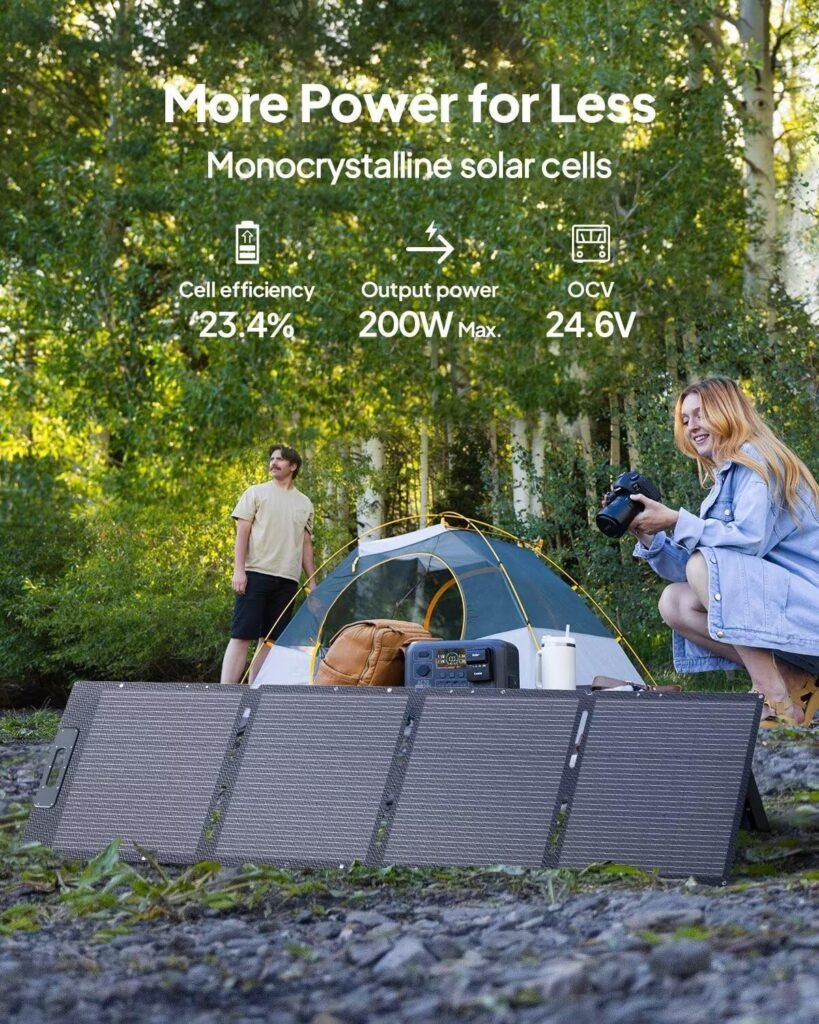 BLUETTI 200W Solar Panel for Solar Generator EB3A AC2A AC50B AC70 AC180 AC200L Elite V2 AC300 AC500 B300K, Foldable Solar Charger with Adjustable Kickstands for RV, Camping, Blackout BLUETTI 200W Solar Panel for Solar Generator EB3A AC2A AC50B AC70 AC180 AC200L Elite V2 AC300 AC500 B300K, Foldable Solar Charger with Adjustable Kickstands for RV, Camping, Blackout