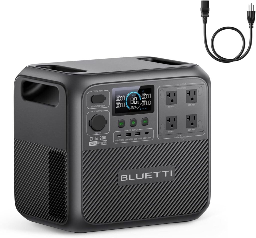 BLUETTI Elite V2 Portable Power Station 2073.6Wh 2600W Solar Generator