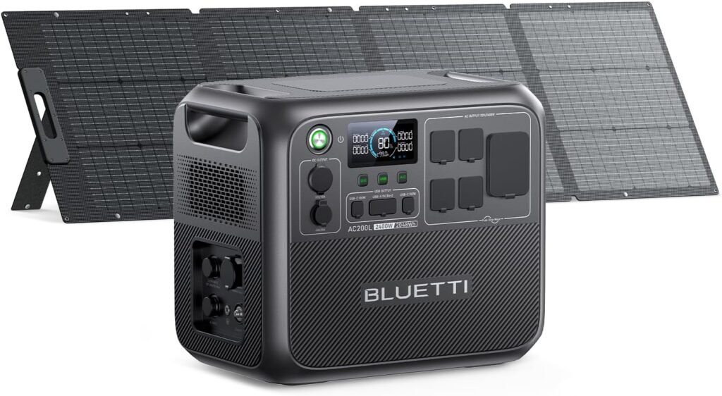 BLUETTI Solar Generator AC200L with 200W Solar Panel Included, 2048Wh 2400W BLUETTI Solar Generator AC200L with 200W Solar Panel Included, 2048Wh 2400W
